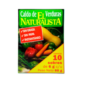 El Naturalista - Caldo De Verdura Con Sal 10 Sobres X 6 Grs C/u
